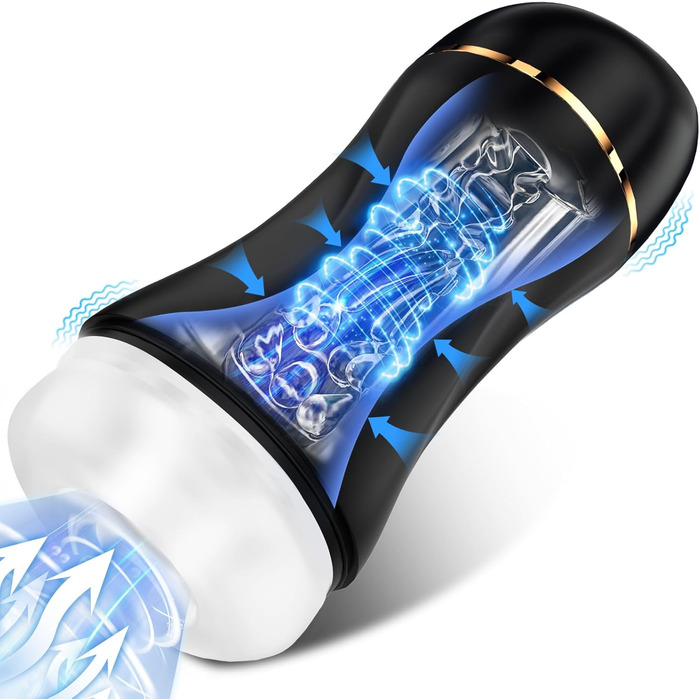 Електричний мастурбатор для чоловіків з 10 рівнями потужності та вібрацією, преміум-якість