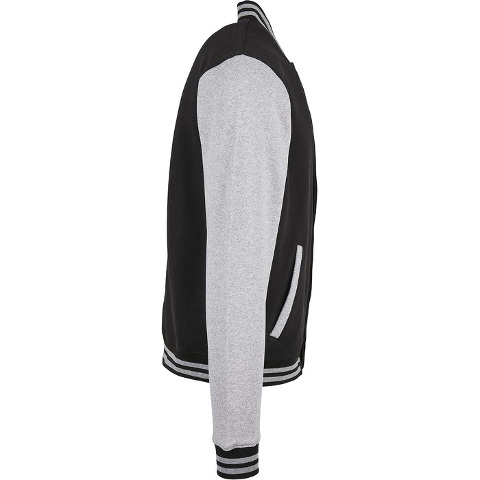 Чоловічий бомбер Build Your Brand Bb004-basic College Jacket, чорно-білий