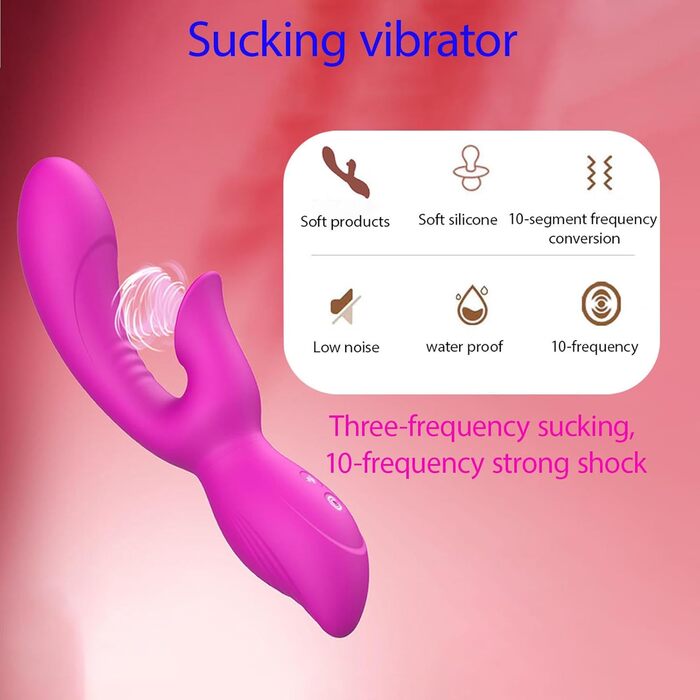 Вібратор для жінок Sexspielzeug: тихий, 10+3 режими вібрації, масажний дildo для жінок та пар, червоно-чорний