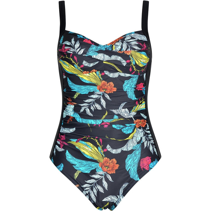 Світшот WIN.MAX з цілісною конструкцією та підкладкою, купальник великого розміру для жінок, вінтажний пуш-ап монокіні з квітковим принтом гібіскуса, для бюстгальтерів C до DD, розмір 42