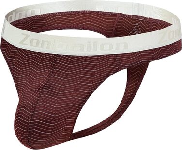 BIATWOWR чоловічі стрінги з відкритим верхом, сексуальна білизна, дихаюча та зручна, для чутливої шкіри, темно-червоно-біло-чорна (червоний, M)