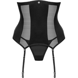 Сексуальний жіночий комплект білизни Selente Love & Fun: корсет, танга та шовкова маска для очей, чорний, EU, M-L