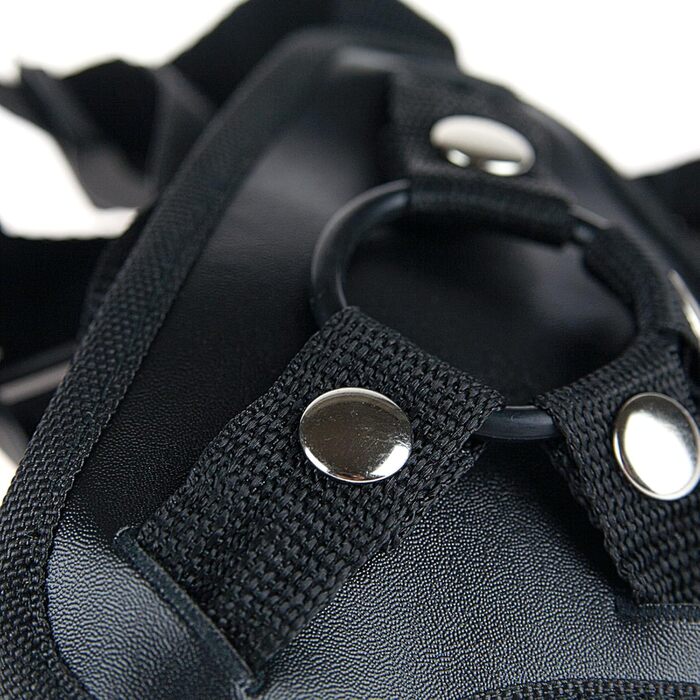 Секс-іграшка для жінок FESTSITZENDER STRAP ON з системою SNAP-LOCK, чорний силікон, 21x4.5 см
