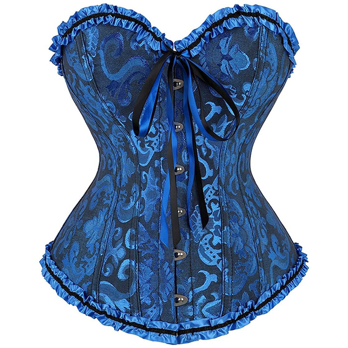 Корсетний топ SZIVYSHI для жінок: повний бюст, готичний стиль, вінтажний корсет, бюстгальтер-корсет, чорний, синій, XS