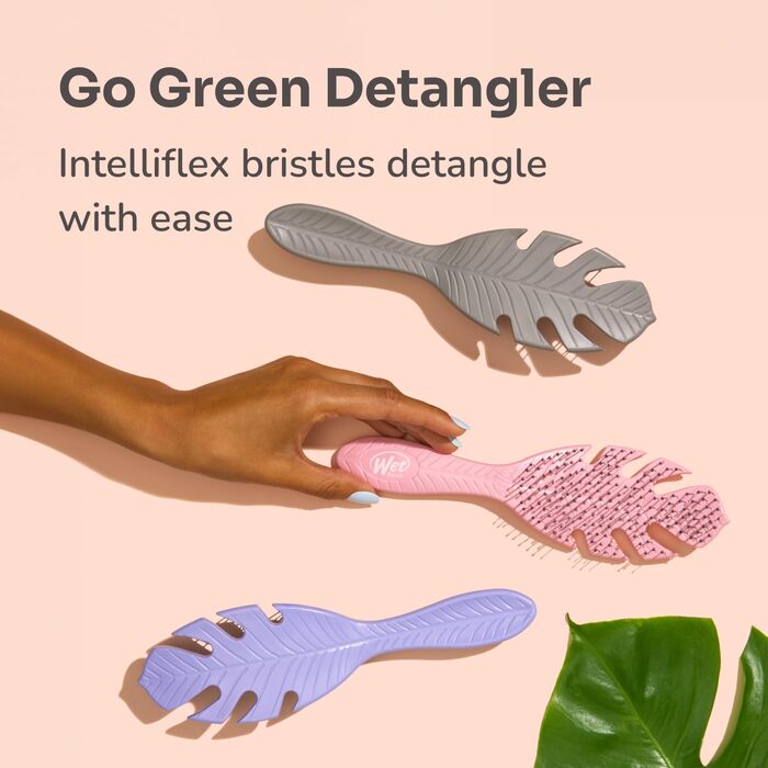 Гребінець-розплутувач Wet Brush Go Green Detangler, екологічний (Plant Based), сірий — для всіх типів волосся