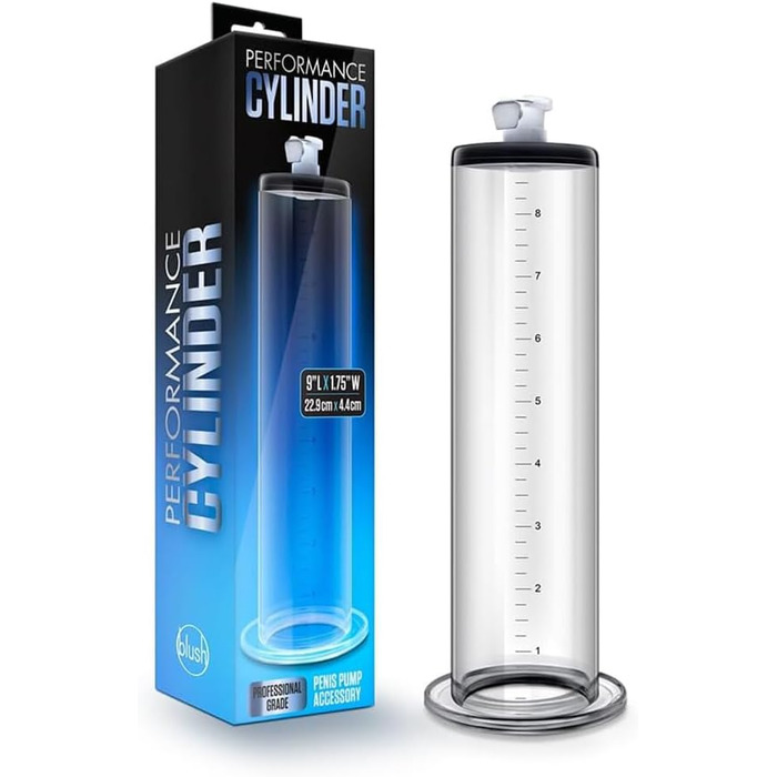 Прозора трубка з лінійкою для помпи для статевих органів, збільшення статевого члена, вакуумна помпа для чоловіків (H:30.5 * 5.7cm)