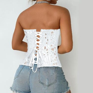 Корсет для жінок з широкою талією та великим бюстом, готичний вінтажний корсет-бастінг, фігурна білизна, білий, XS