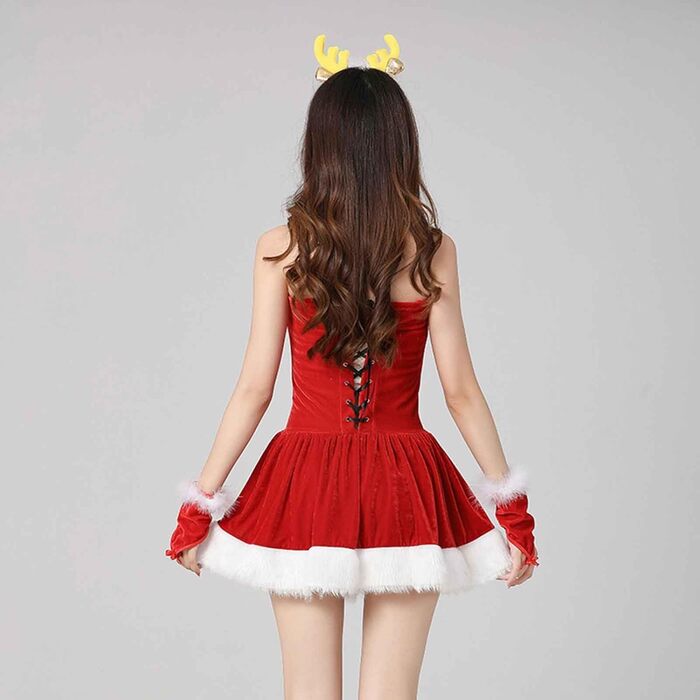 Сексуальна нічна сорочка та комплект білизни з мереживом для жінок. Ідеально для святкування Дня святого Валентина та Різдва. Червоний колір, універсальний розмір.