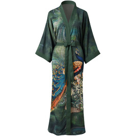 Халат жіночий Ledamon, довгий, квітковий, халат для ванної, нічна сорочка, універсальний розмір, трав'яний зелений