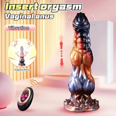 Вібратор для анального сексу з нагріванням, 3-в-1, з силікону, 25 см, 7 режимів, G-точка, для пар та чоловіків