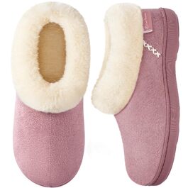 Жіночі зимові капці EverFoams з ефектом пам'яті (Memory Foam), теплі плюшеві та протиковзкі, колір Rose, розмір 40/41 EU