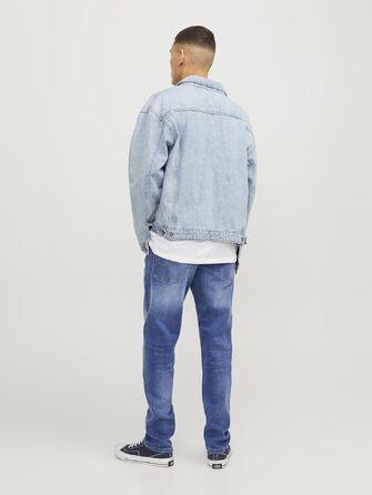 Чоловічі джинси Jack & Jones Comfort Fit JJIMIKE синього кольору (Blue Denim), розмір 36W/34L