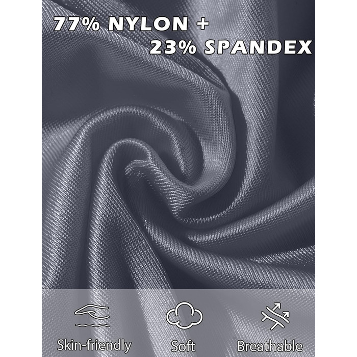 Чоловічий боді з довгими рукавами AIEOE, блискучий, з еластичної тканини, сірий, розмір M