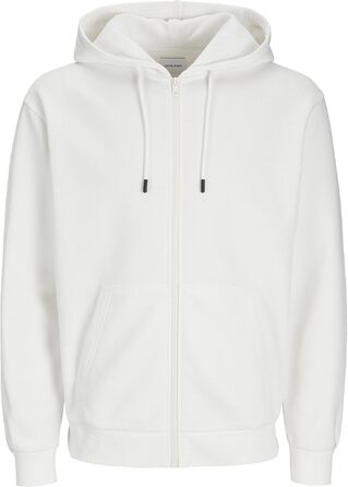 Чоловіча худі на блискавці JACK & JONES одноколірна чорна, розмір XL