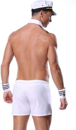 Костюм моряка чоловічий VENI MASEE для вечірки/косплею, блакитний, універсальний розмір