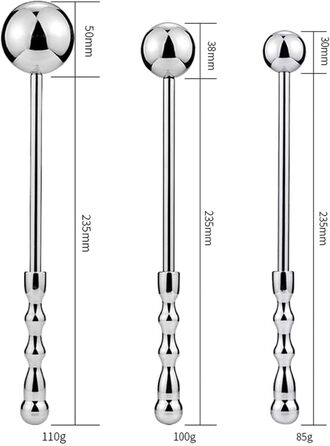 Анальні кульки LOXICAI з нержавіючої сталі: набір S/M/L, анальний плагін з ручкою, дилататор анусу, стимулятор G-точки, для чоловіків та жінок