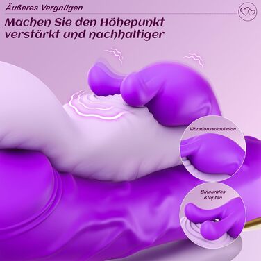 Вібратор для жінок Гобокен: кролик з 10 режимами вібрації, G-точка, кліторальний та анальний вібратор, для пар та індивідуального використання