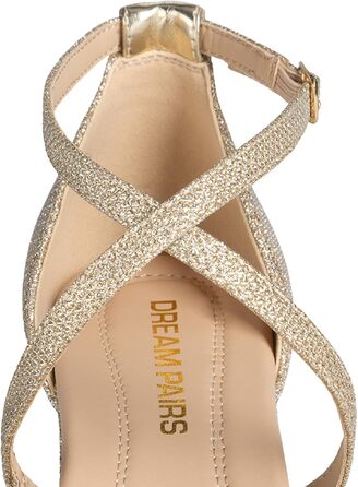 Жіночі елегантні туфлі-човники DREAM PAIRS, золотисті, комфортні, розмір 39 EU