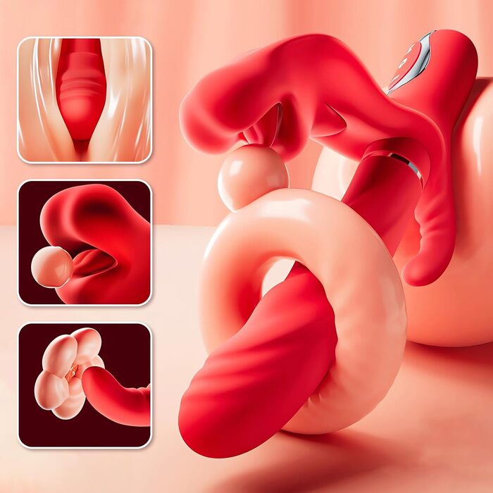 Вібратор для жінок Roluck 3-в-1: 5 режимів лизання, 5 вібрацій та 5 імпульсів