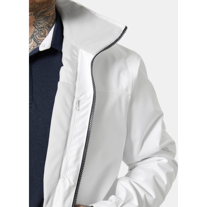 Чоловіча утеплена куртка-мідлеєр Helly Hansen Midlayer Crew Jacket 2.0 з капюшоном, водонепроникна outdoor-куртка, XL, біла