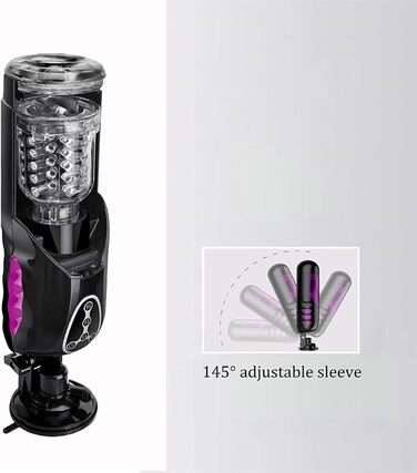 Електричний мастурбатор-чаша з 10 режимами обертання та телескопічною функцією, нагрівання, автоматичний мастурбатор для чоловіків. Іграшка для дорослих для чоловіків