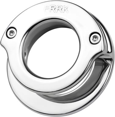 Чоловічий пояс для контролю (кайдани) з нержавіючої сталі - металевий когтей для статевого члена з регульованим замком - набір для кайданів BDSM з кільцями для статевого члена, для чоловіків (L 43 мм)