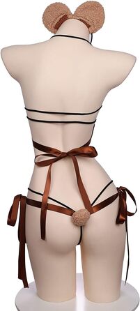 Костюм для косплею Kawaii Bear: сексуальний набір білизни з мікро-бікіні, японський стиль Лоліта