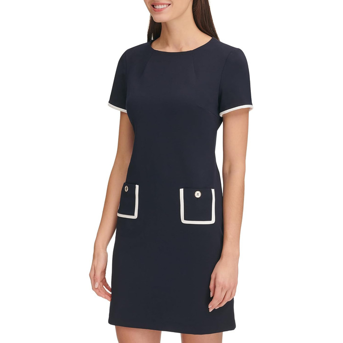 Сукня Tommy Hilfiger Adaptive для жінок, кишенькова, 46 розмір, колір - слонова кістка/Sky Captain