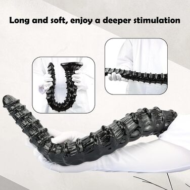 Анальні масажери Yasexx Giant Monster - супердовгий анальний дildo з присоскою та масажером простати. Стимуляція G-точки, для чоловіків та жінок, 60 см