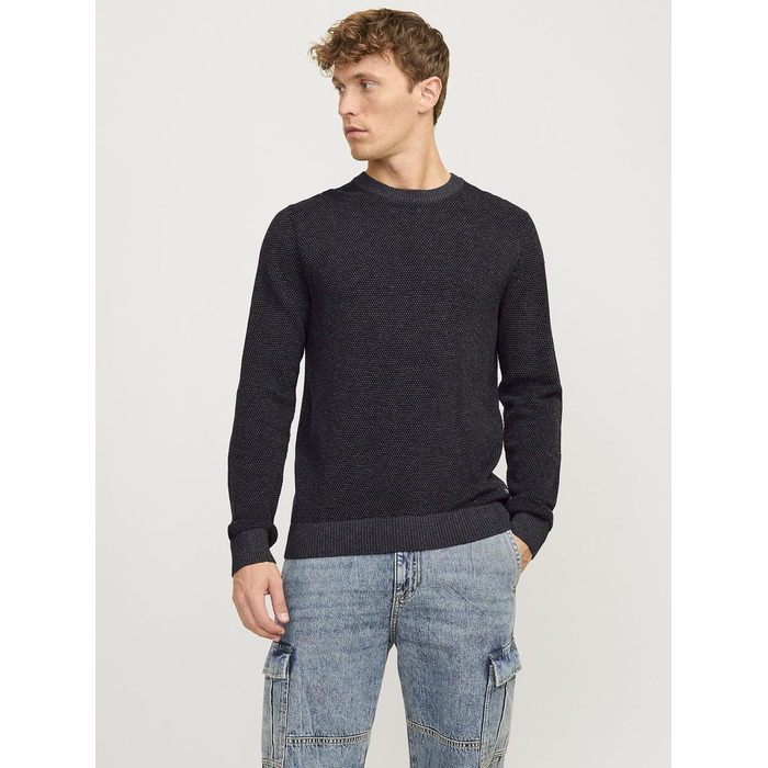 Чоловічі джинси Slim Fit JACK & JONES JJIGLENN (Dark Grey Melange), розмір XXL