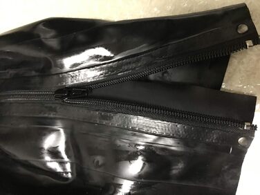 Маска з латексу для BDSM, Fetish, Cosplay - чорна з блискавкою