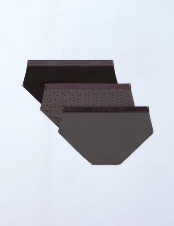 Труси чоловічі Emporio Armani (3 шт. в упаковці) XL, чорний/темно-сірий/магнітний