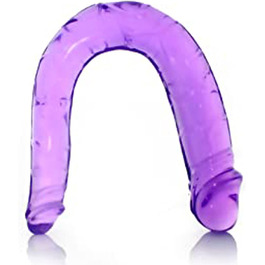 Двосторонній анальний/вагінальний дildo для лесбійок з двома виступами, гнучкий, для мастурбації та сексуальних іграшок