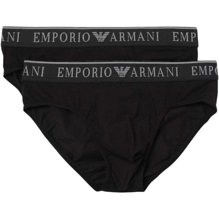 Слип чоловічий Emporio Armani (2 шт. в упаковці) (XL, Чорний/Чорний)