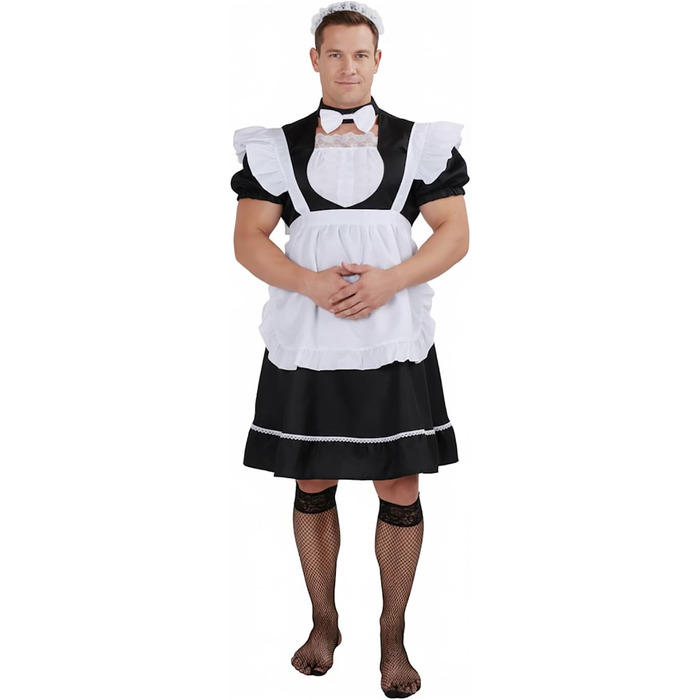 Костюм покоївки для чоловіків CoolChange Witzges | Карнавальна маскарадна сукня для вечірки | Розміри: M, L, XL