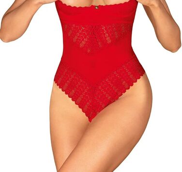 Сексуальний жіночий комплект спідньої білизни Selente Love & Fun: боді, боді-отворт та шовкова маска для очей. Зроблено в ЄС. Білий/отворт (XL-XXL, Червоний/мереживний-отворт)