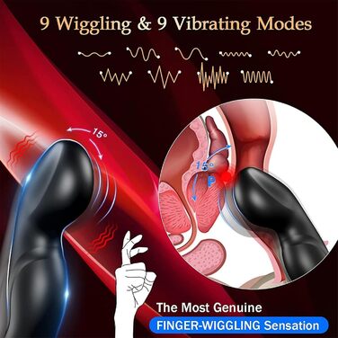 Анальний вібратор з силікону 3 в 1 з кільцем для пениса та пультом керування, масажер простати, для чоловіків та пар