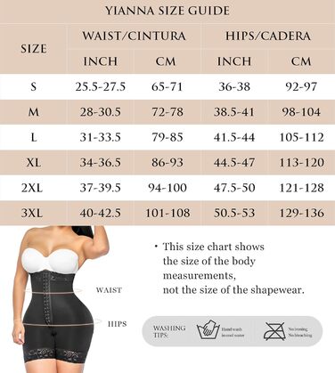 Корсет-боді YIANNA для корекції фігури, чорний, без бретелек (M)