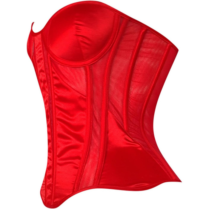 Корсаж дамський середньовічний, сексуальний костюм пірата для жінок, бюстгальтер для великих грудей, фігуроформуюча білизна, ідеально як спідня білизна, жіноча білизна, карнавальний/геловінський костюм, костюм пірата, шейпвеар (XL, червоний)