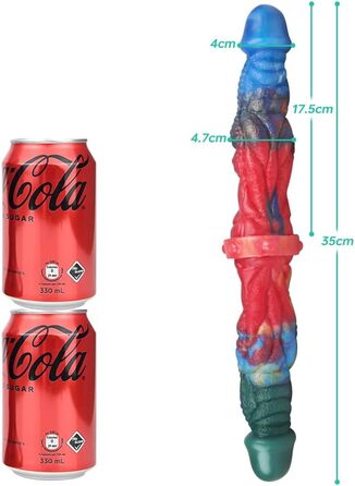 SXOVO Doppeldildo з сильною мускулатурою - великий, м'який, подвійний дилда для масажу G-точки та стимуляції простати. Іграшка для дорослих для жінок, чоловіків та пар.