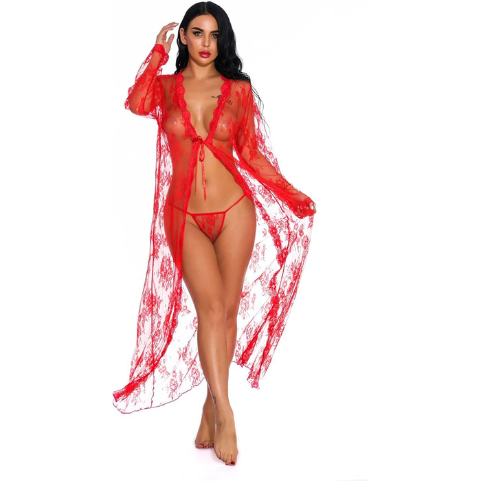 Комплекти нижньої білизни GMDNS для жінок: сексуальна нічна сорочка великих розмірів (XXL, червоний)