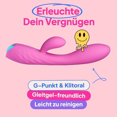 Вібратор для жінок Sinful Rabbit з стимуляцією клітора - водонепроникний та перезаряджуваний G-spot вібратор - секс-іграшка для дорослих, стимуляція G-точки