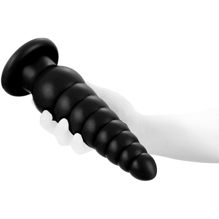 Анальний дildo Hrekssi XL з сильним присоском – гнучкий анальний масажер для дорослих, чорний