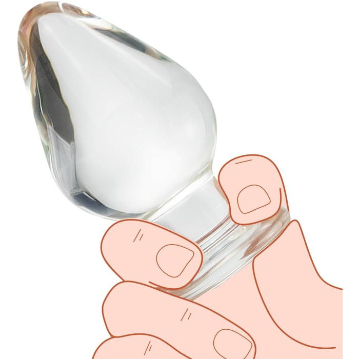 Анальний розширювач зі скляним конусом Kristall (6 см) для жінок та чоловіків