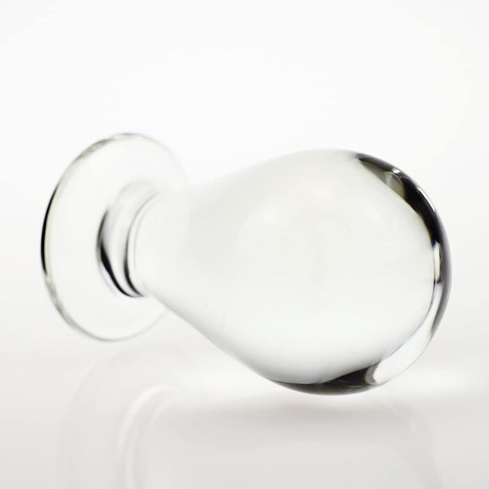 Сет анальних пробок ScreaAss з скла, 3 шт. (4/5/6 см), для жінок та чоловіків, анальні намиста, стимулятор G-точки, прозорий набір