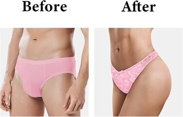 Танга LittleForBig Uniex Hipter lip Meh Blume для трансгендерів (Рожевий, 4XL)