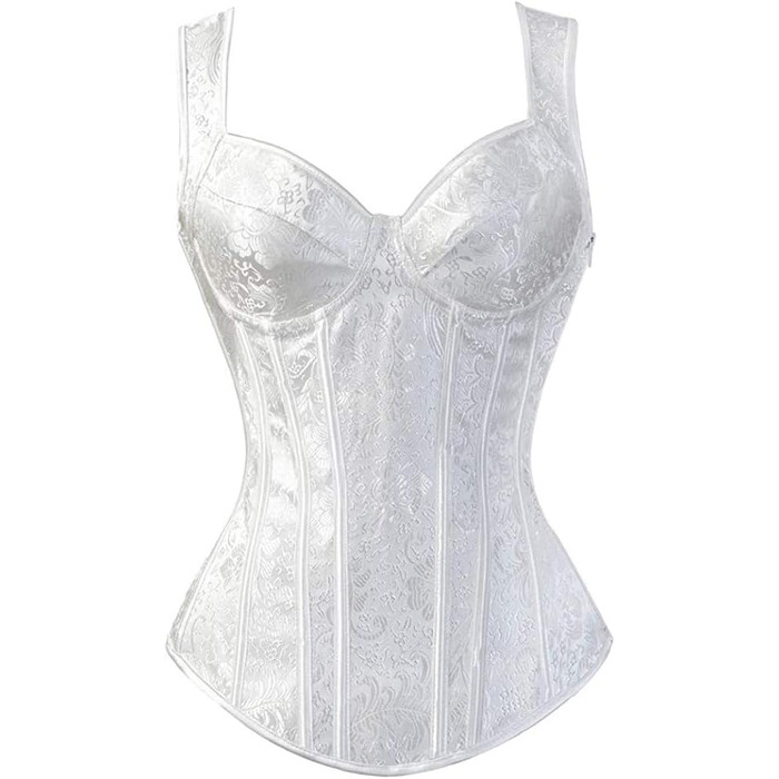 Топ-корсет HNGHOU Daen-Korsett: топ-корсет, шнурівка, пуш-ап, формирующая білизна, топ-бюстгальтер (білий, M)