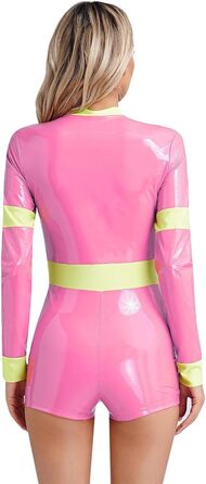 Костюм для косплею GRRKDFQ Erotiek: жіночий, рожевий, комбінезон з блискавкою, 3XL