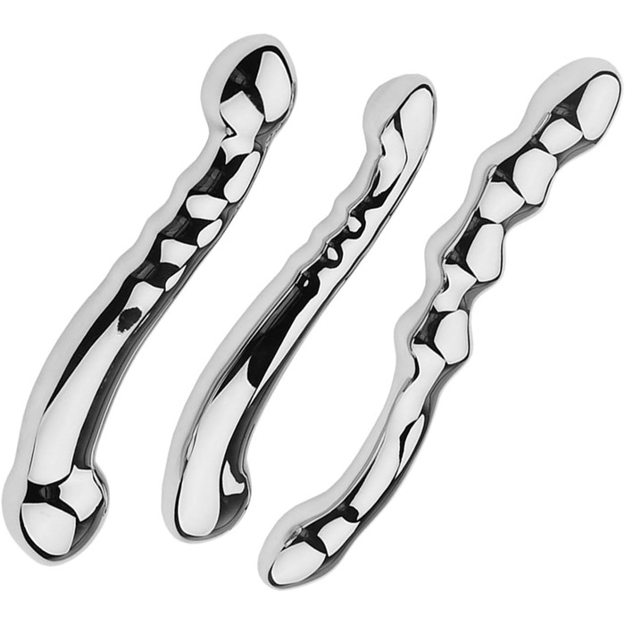 Анальні кульки з металу 3 стилі - анальний плъг, стимулятор G-точки, масажер простати, іграшки для дорослих (чоловіки/жінки)