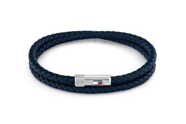Шкіряний браслет Tommy Hilfiger для чоловіків з магнітною застібкою, синій